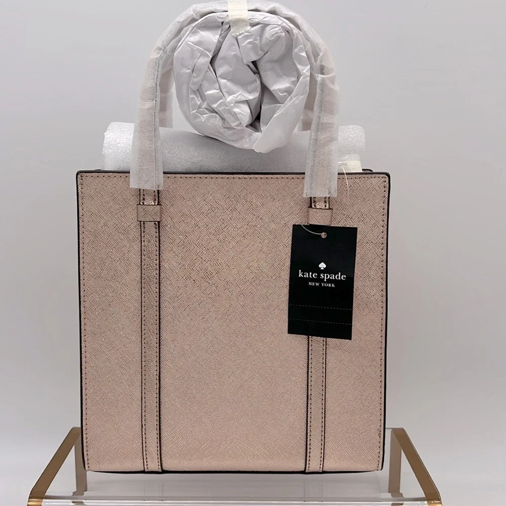 Kate Spade Kenzie Limited Edition Metallic Small Tote Rose Gold